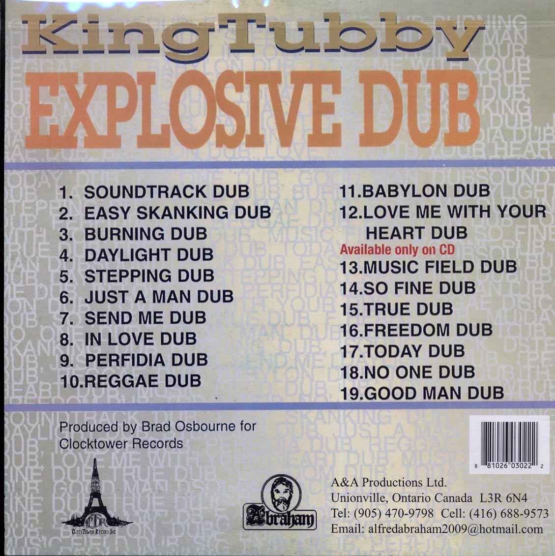 King Tubby - Explosive Dub [New] [New Vinyl]