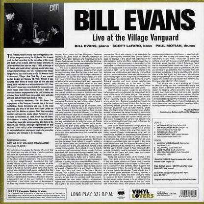 Bill Evans - Live At The Village Vanguard (ltd. ed.) (180g) (remastered) [New Vinyl Record LP]