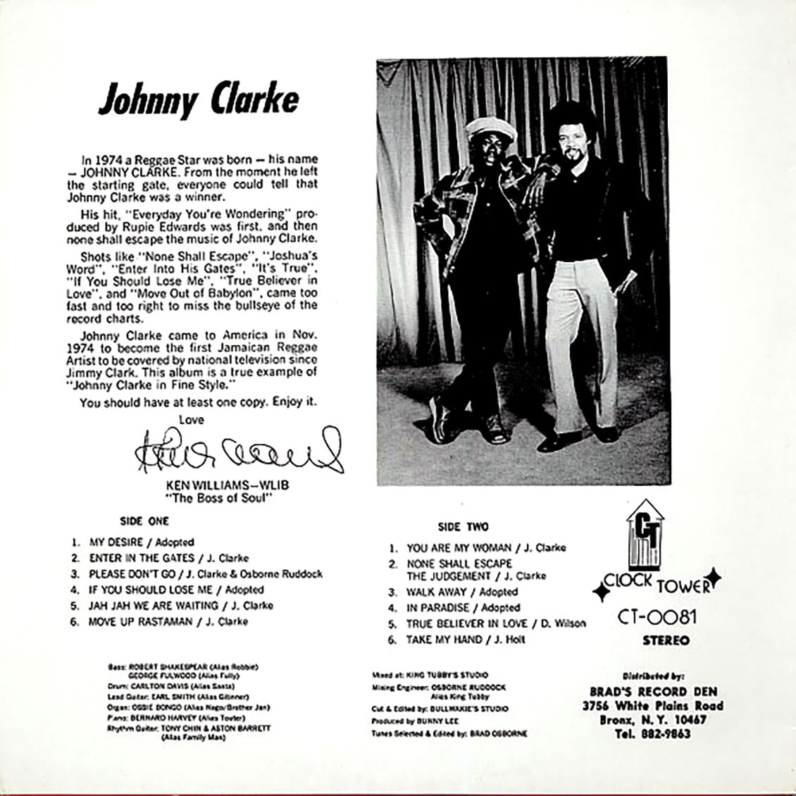 Johnny Clarke - Sings In Fine Style [New Vinyl Record LP]