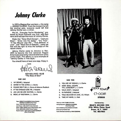 Johnny Clarke - Sings In Fine Style [New Vinyl Record LP]