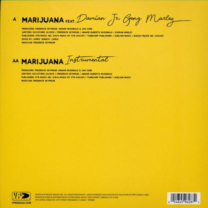 Jah Cure, Damian Marley - Marijuana  /  Marijuana Instrumental [New Vinyl Record 7" Single]