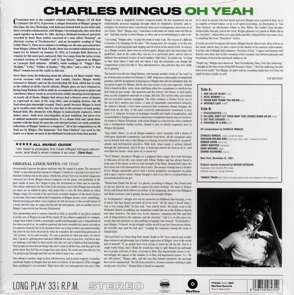 Charles Mingus - Oh Yeah (ltd. ed.) (180g) [New Vinyl Record LP]