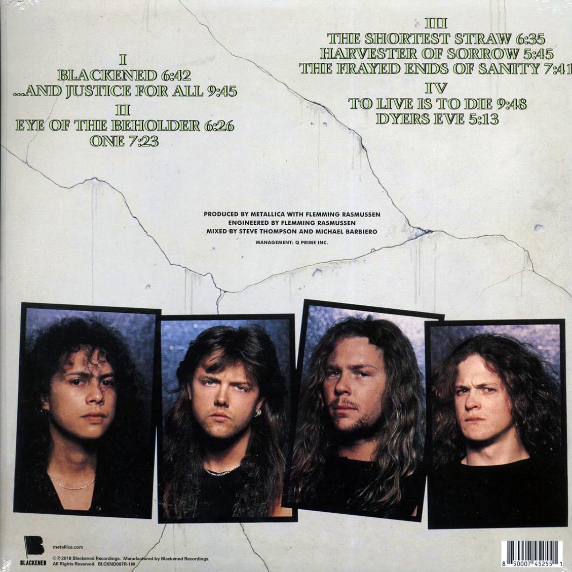 Metallica - And Justice For All (ltd. ed.) (2xLP) (180g) (green vinyl) (remastered) [New Vinyl Record LP]