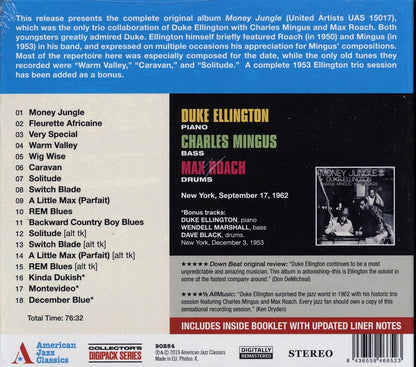 Duke Ellington, Charles Mingus, Max Roach - Money Jungle [New CD]