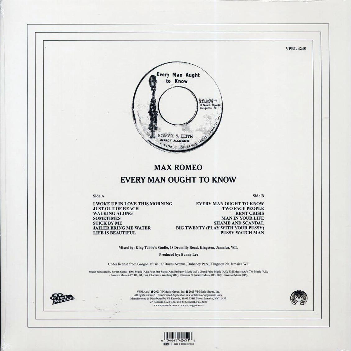 Max Romeo - Every Man Ought To Know [New Vinyl Record LP]