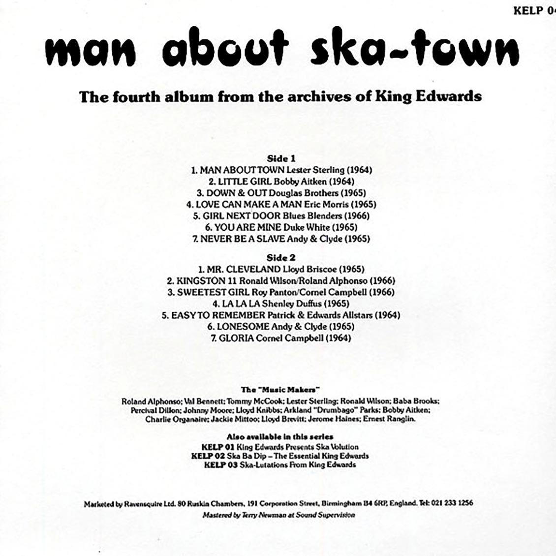 Skatalites, Lester Sterling, Bobby Aitken, Etc. - Man About Ska Town [New Vinyl Record LP]