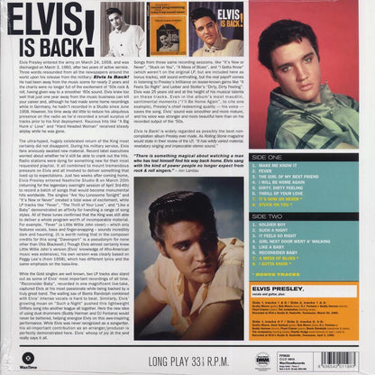 Elvis Presley - Elvis Is Back (+4 bonus tracks) (180g) [New Vinyl Record LP]