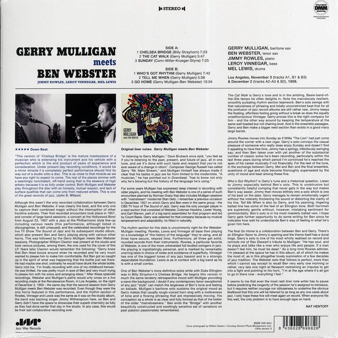 Gerry Mulligan, Ben Webster - Gerry Mulligan Meets Ben Webster (180g) [New Vinyl Record LP]