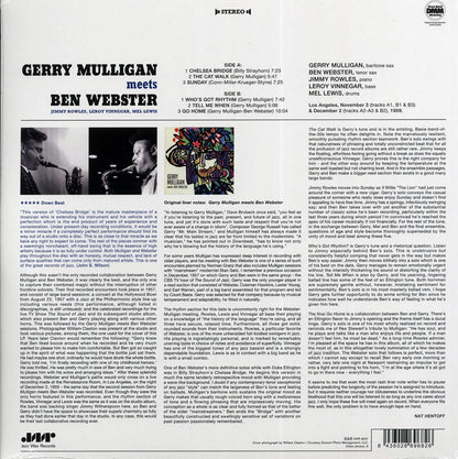 Gerry Mulligan, Ben Webster - Gerry Mulligan Meets Ben Webster (180g) [New Vinyl Record LP]