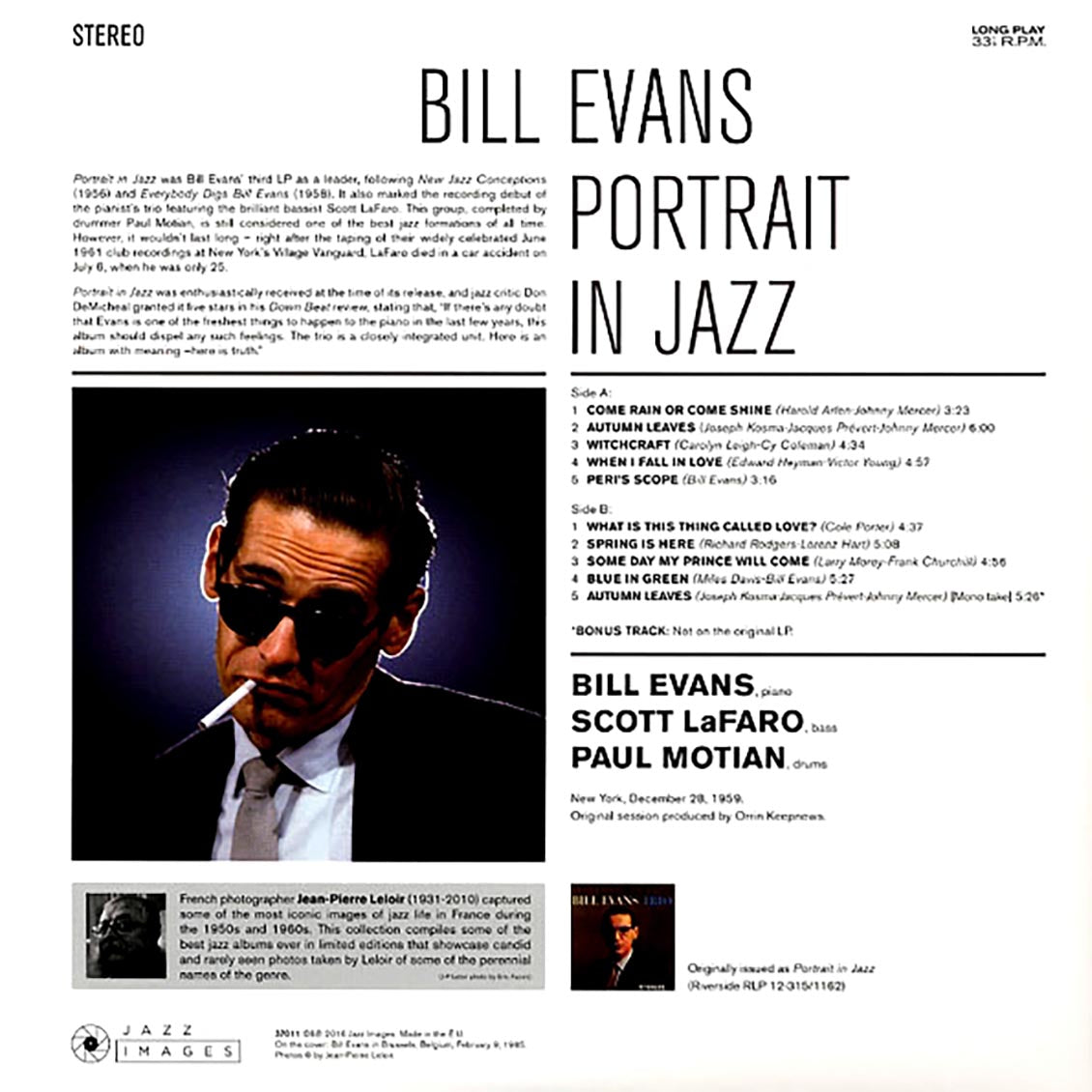 Bill Evans - Portrait In Jazz (ltd. ed.) (180g) [New Vinyl Record LP]