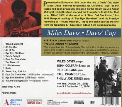 Miles Davis - Davis' Cup [New] [New CD]