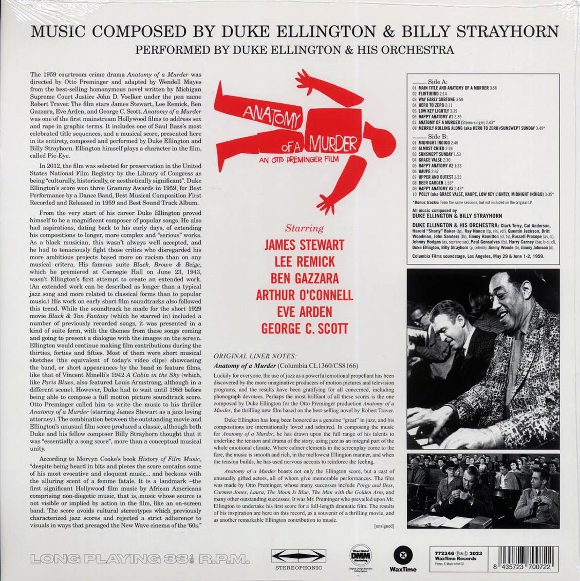 Duke Ellington & His Orchestra, Billy Strayhorn - Otto Preminger's Anatomy Of A Murder: From The Soundtrack Of The Motion Picture (+5 bonus tracks) (ltd. ed.) (180g) [New Vinyl Record LP]