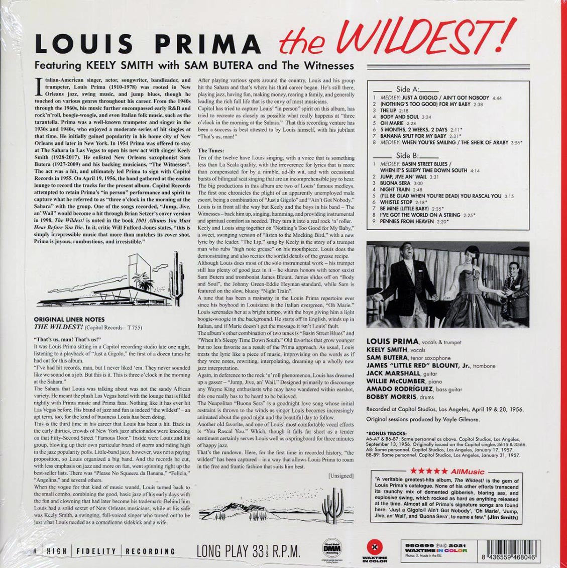 Louis Prima - The Wildest! (+7 bonus tracks) (ltd. ed.) (red vinyl) [New Vinyl Record LP]
