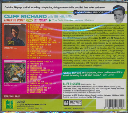Cliff Richard - Listen To Cliff! + 21 Today (2 albums on 1 CD) (31 tracks) (incl. 16-page booklet) (24-bit mastering) (remastered) [New] [New CD]