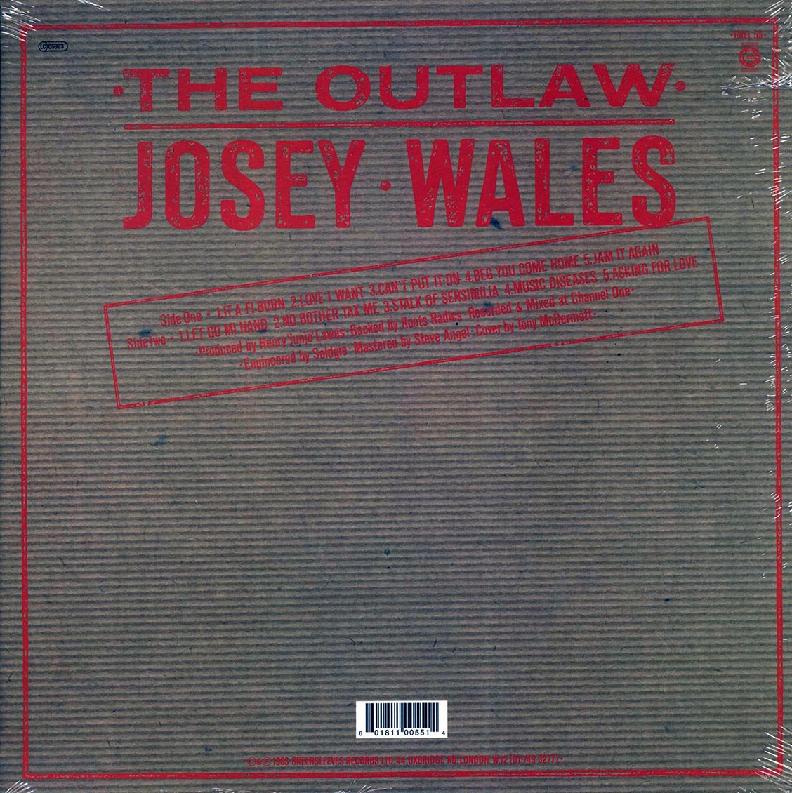 Josey Wales - The Outlaw [New Vinyl Record LP]