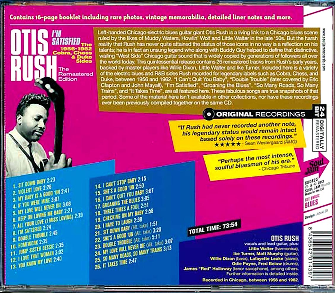 Otis Rush - I'm Satisfied: The 1956-1962 Cobra, Chess & Duke Sides [New CD]