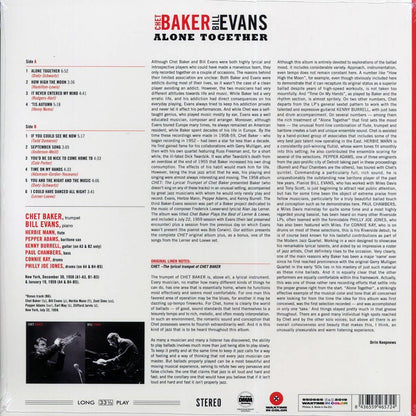 Chet Baker, Bill Evans - Alone Together (ltd. ed.) (180g) (red vinyl) [New Vinyl Record LP]