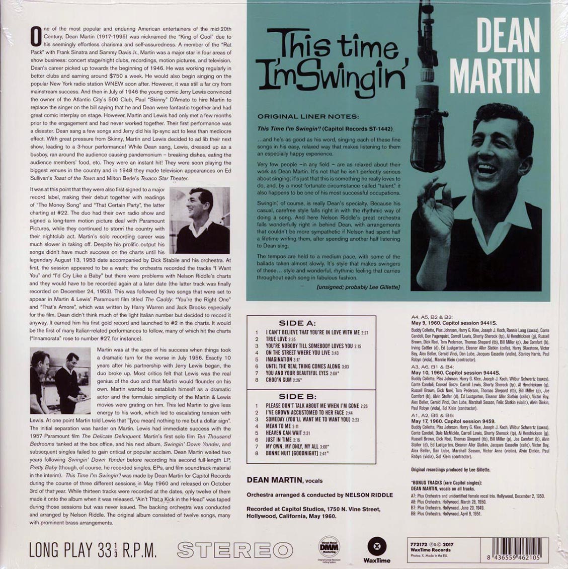 Dean Martin - This Time I'm Swingin'! (+4 bonus tracks) (ltd. ed.) (180g) [New Vinyl Record LP]