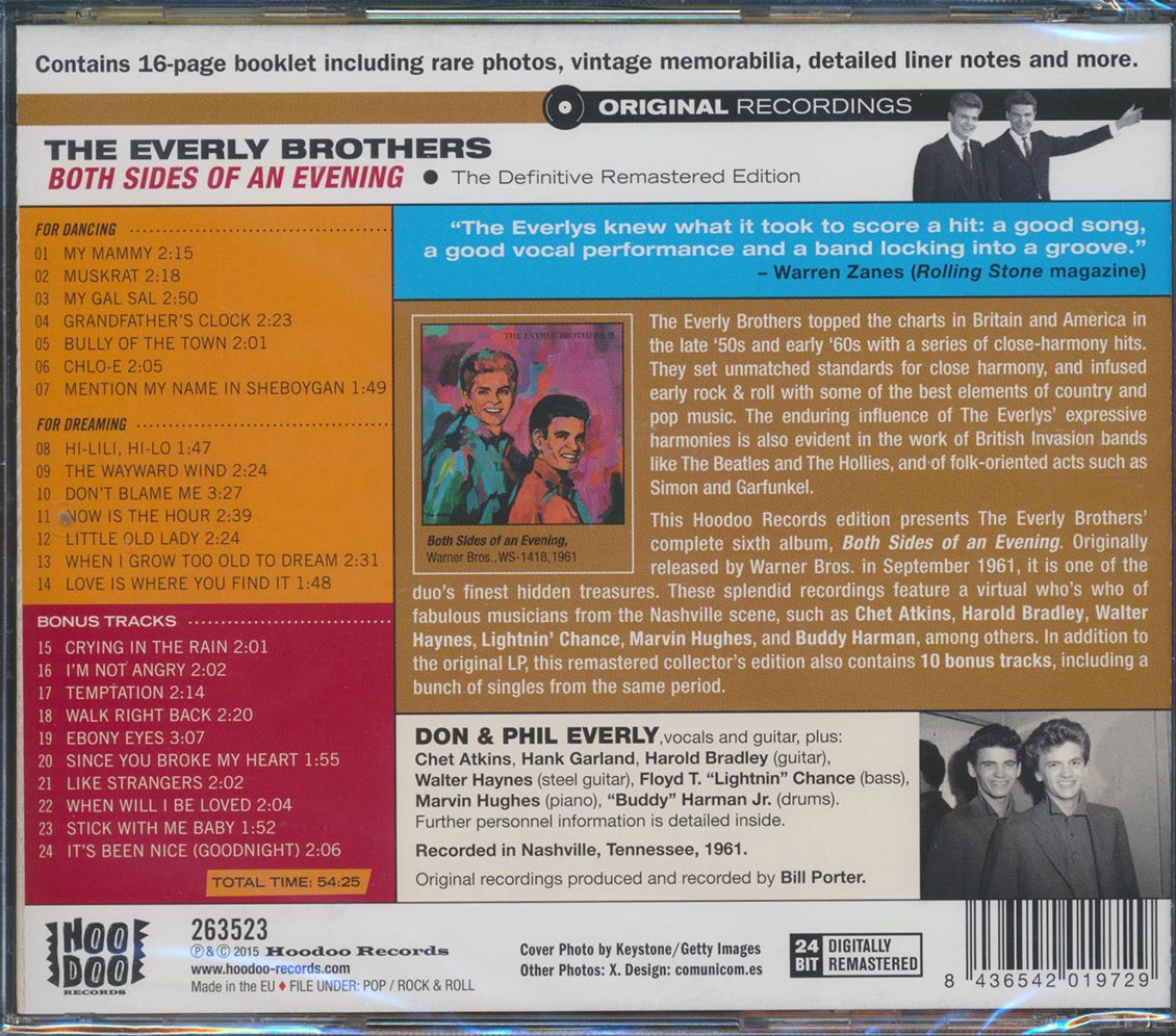 The Everly Brothers - Both Sides Of An Evening (24 tracks) (+10 bonus tracks) (incl. 16-page booklet) (24-bit mastering) (remastered) [New CD]