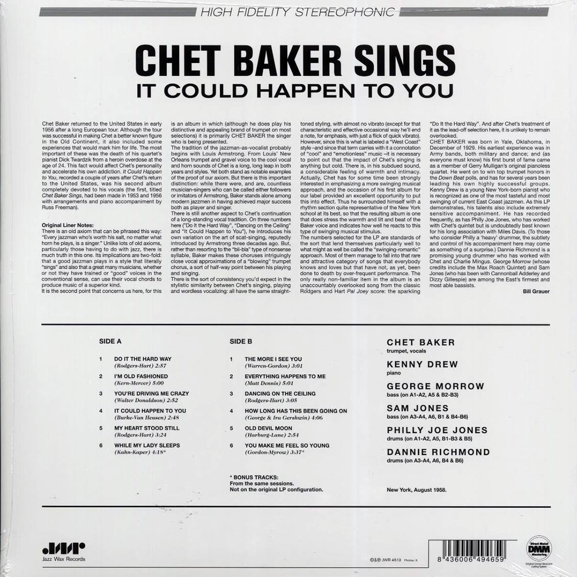 Chet Baker - Sings It Could Happen To You (ltd. ed.) (180g) (remastered) [New Vinyl Record LP]