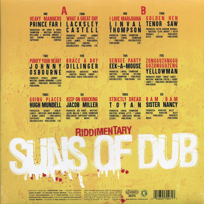 Linval Thompson, Eek A Mouse, Tenor Saw, Jacob Miller, Hugh Mundell, Etc. - Riddimentary: Suns Of Dub Selects Greensleeves [New Vinyl Record LP]