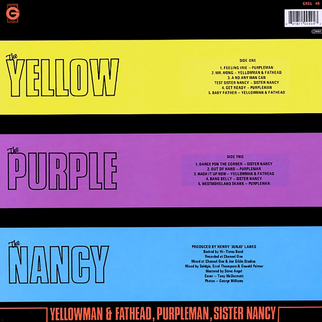 Yellowman, Fathead, Purpleman, Sister Nancy - The Yellow The Purple The Nancy [New Vinyl Record LP]