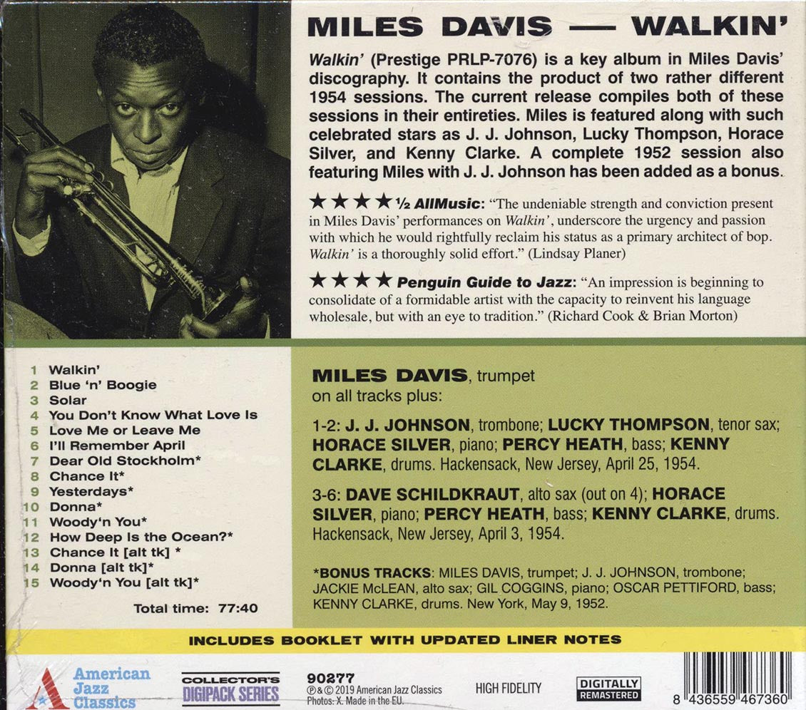The Miles Davis Quintet, The Miles Davis Sextet - Walkin' [New] [New CD]