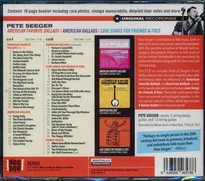 Pete Seeger - American Favorite Ballads (3 albums on 2 CDs) (56 tracks) (2xCD) (incl. 16-page booklet) (remastered) [New CD]