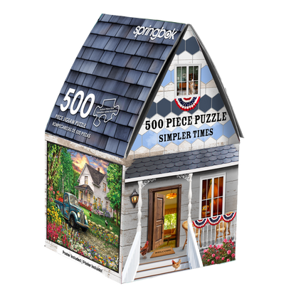 Simpler Times 500 Piece Jigsaw Puzzle in Shaped Box Springbok