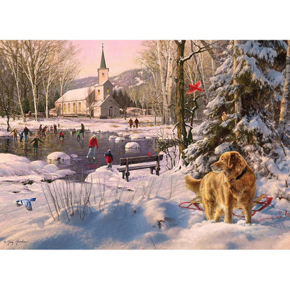 Skating Party 1000 Piece Jigsaw Puzzle Cobble Hill