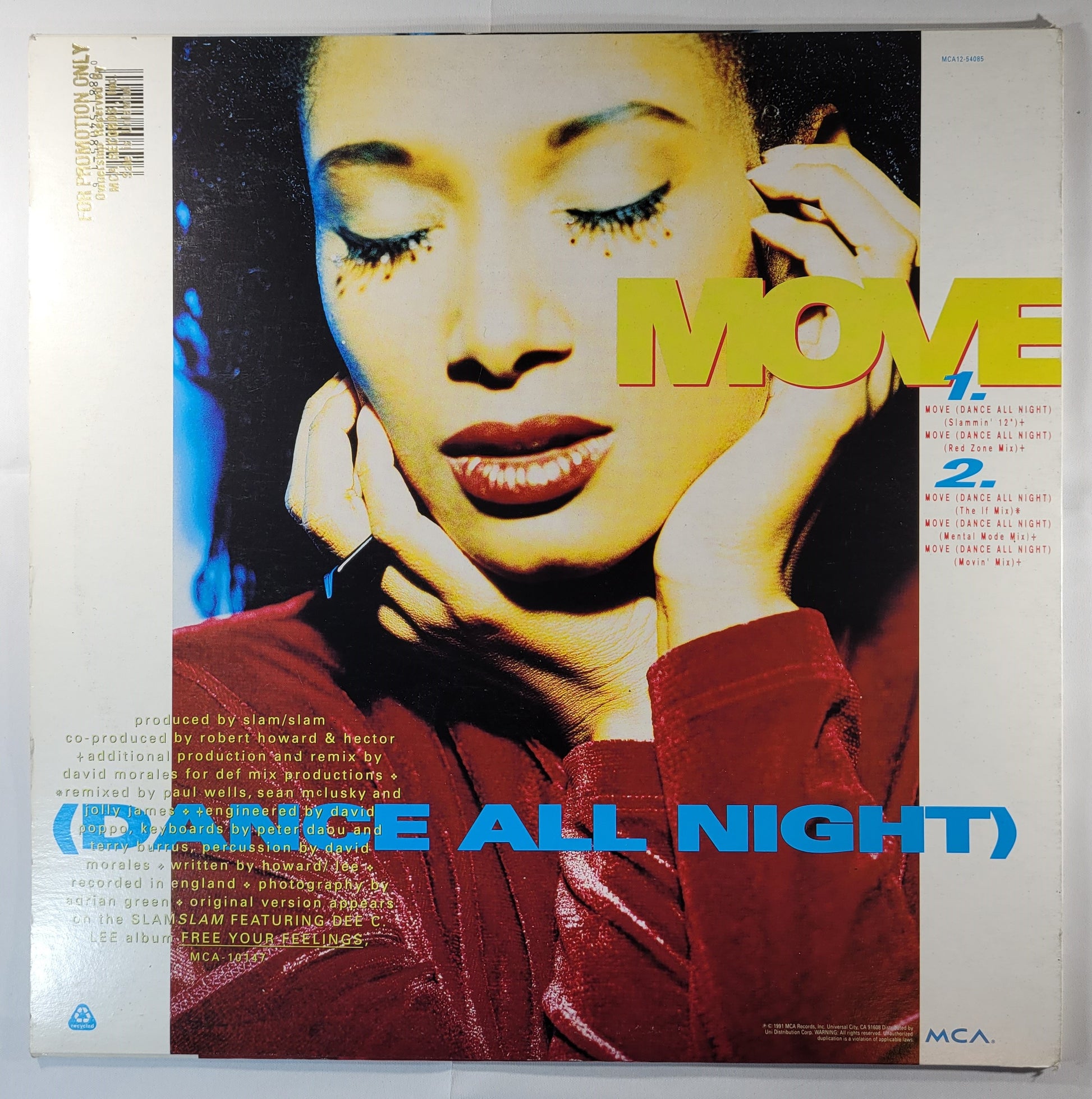 Slam Slam Feat. Dee C. Lee - Move (Dance All Night) [1991 Promo] [Used Vinyl Record 12" Single]