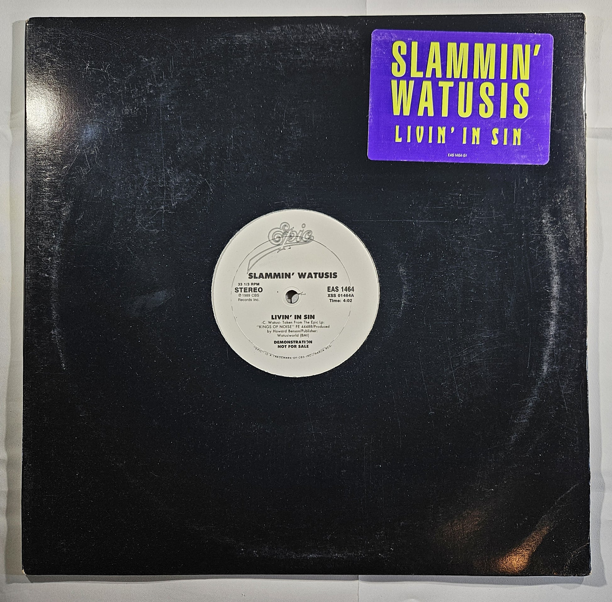 Slammin' Watusis - Livin' in Sin [1989 Promo] [Used Vinyl Record 12" Single]