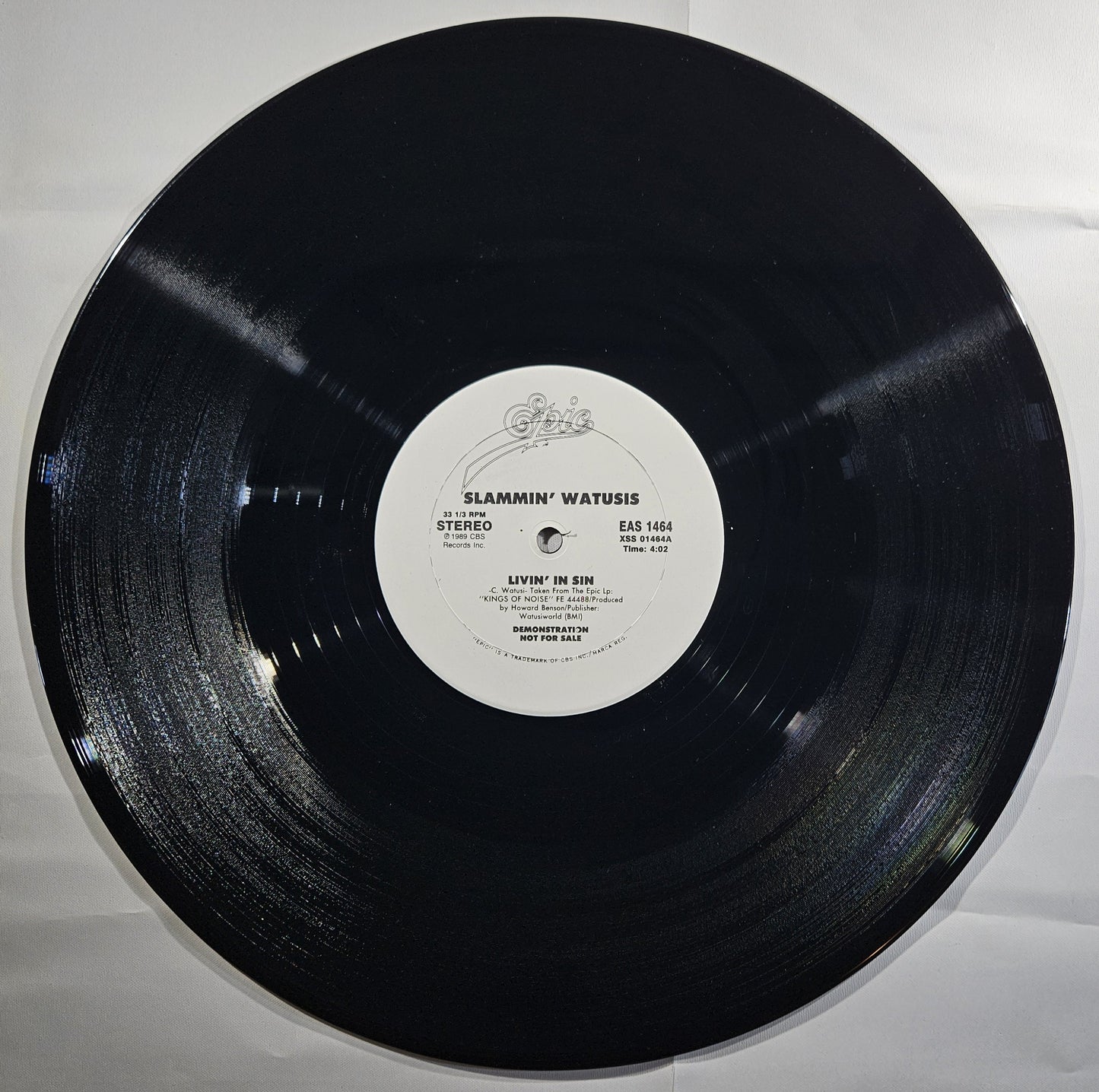 Slammin' Watusis - Livin' in Sin [1989 Promo] [Used Vinyl Record 12" Single]