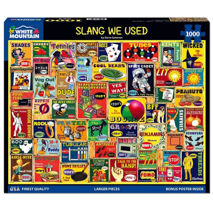 Slang We Used 1000 Piece Jigsaw Puzzle White Mountain