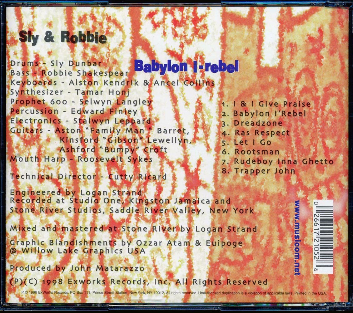 Sly & Robbie - Babylon I-Rebel [1998 New CD]