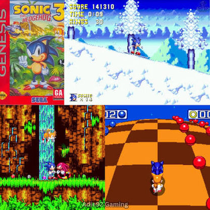 Sonic the Hedgehog 3 Sega Genesis Mega Drive Video Game Cartridge 1994