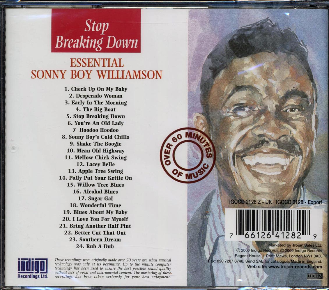 Sonny Boy Williamson - Stop Breaking Down [2000 Compilation] [New CD]