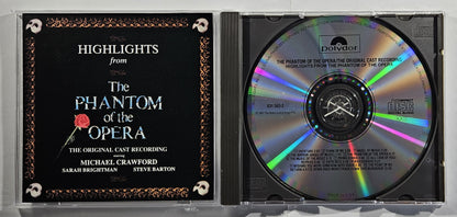 Andrew Lloyd Webber - Highlights From The Phantom of the Opera [1987 Used CD] [D]