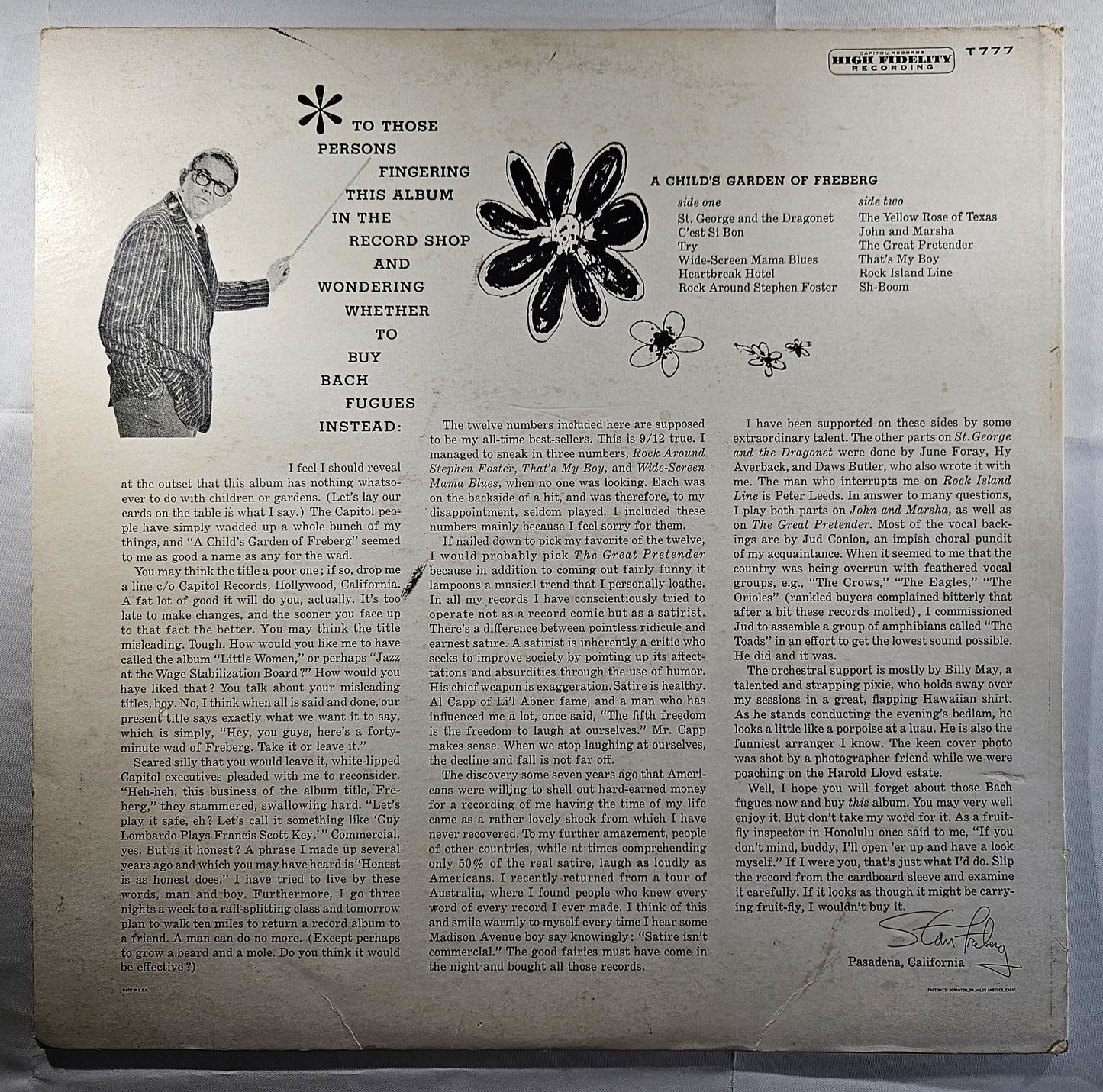 Stan Freberg - A Child's Garden of Freberg [1957 Used Vinyl Record LP]