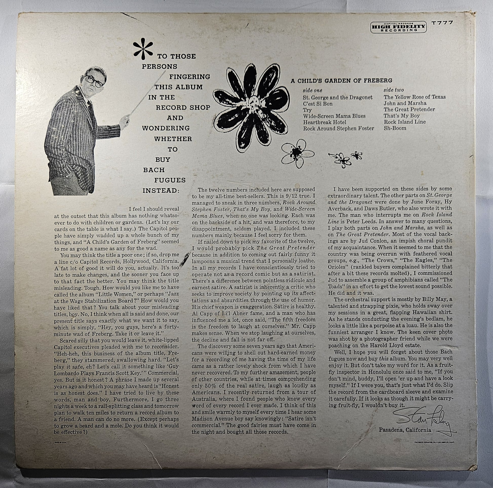 Stan Freberg - A Child's Garden of Freberg [1957 Used Vinyl Record LP]