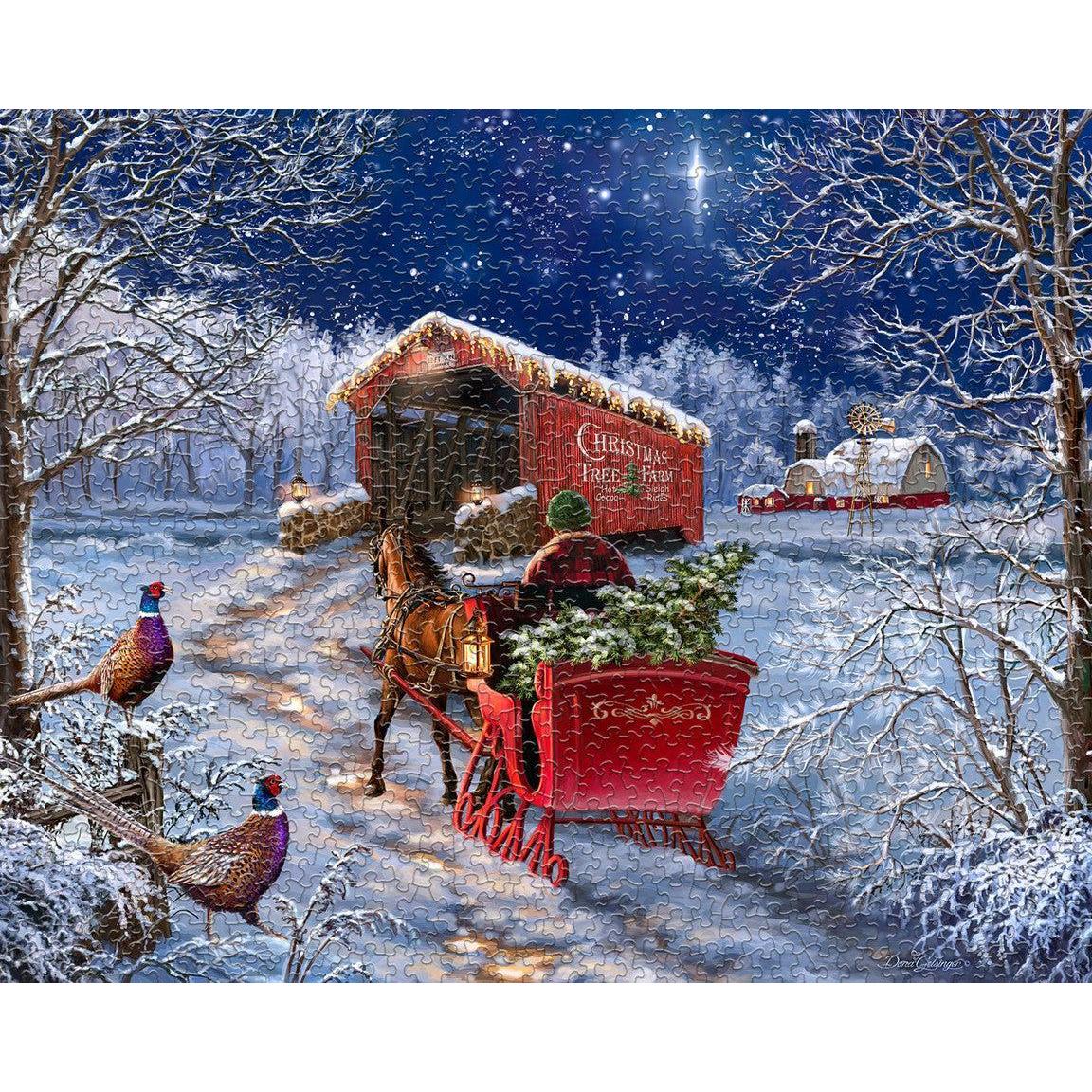 Starry Winter Night 1000 Piece Jigsaw Puzzle Springbok