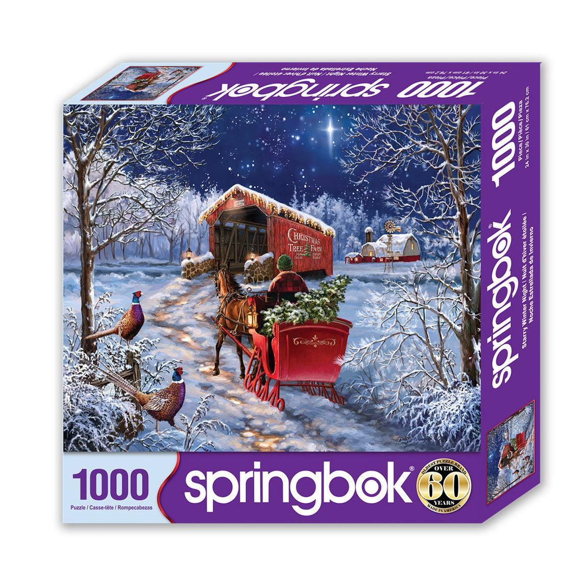 Starry Winter Night 1000 Piece Jigsaw Puzzle Springbok