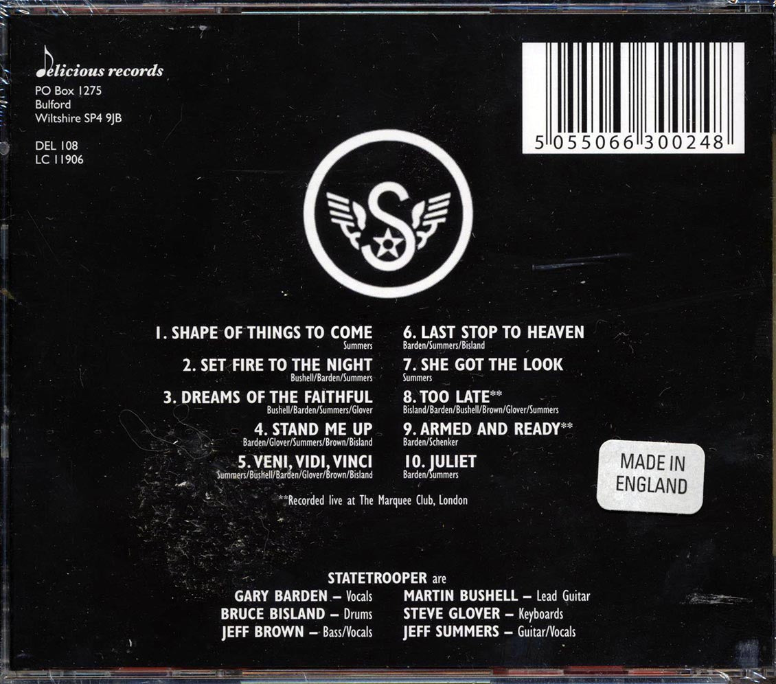 Statetrooper - 2002 [2003 Reissue] [New CD]