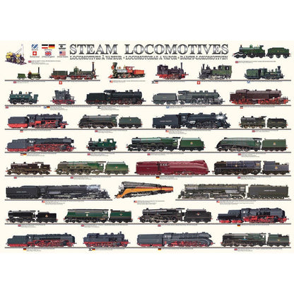 Steam Locomotives 1000 Piece Jigsaw Puzzle Eurographics