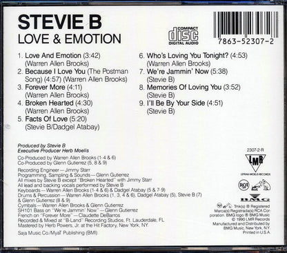 Stevie B - Love & Emotion [1990 New CD]