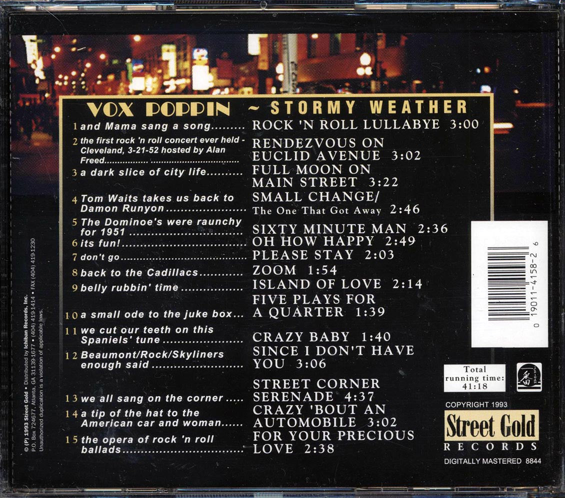 Stormy Weather - Vox Poppin [1993 New CD]