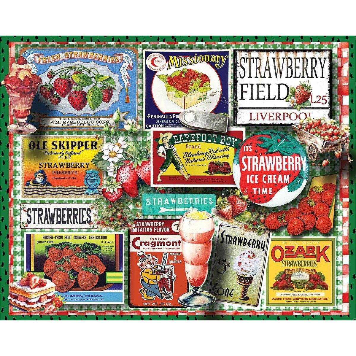Strawberries 1000 Piece Jigsaw Puzzle White Mountain
