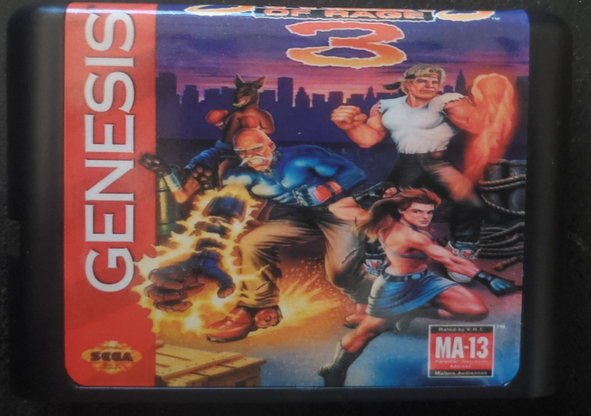 Streets of Rage 3 Sega Genesis Mega Drive Video Game Cartridge 1994