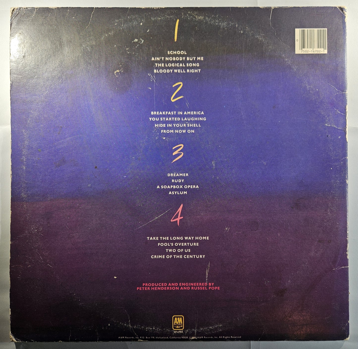 Supertramp - Paris [1980 Terre Haute Pressing] [Used Double Vinyl Record LP] [B]