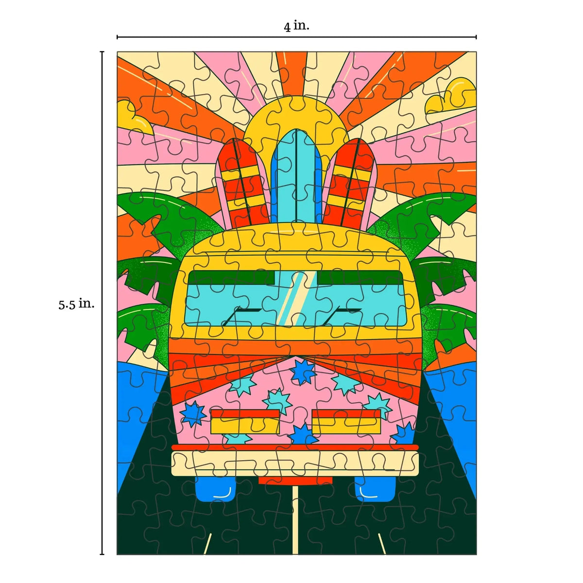 Surf Trip 99 Piece Mini Jigsaw Puzzle Puzzledly